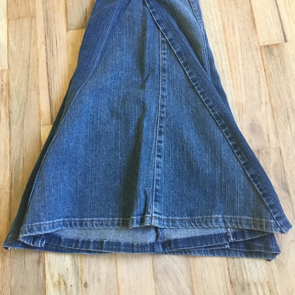 Bell Bottom Jeans Upcycled Jeans. Boho Bell Bottom View 6